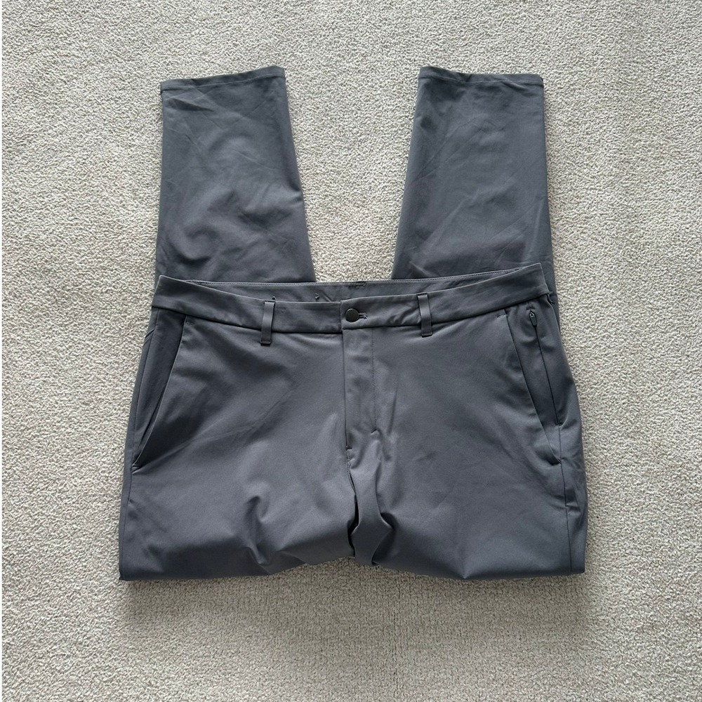 lululemon Men's Commission Pant Slim 32" Warpstreme size 38 in Iron Blue